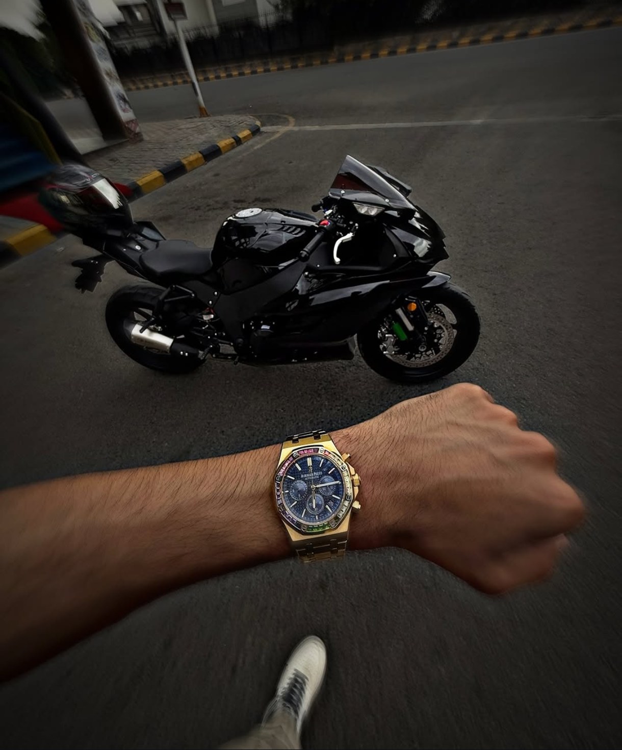 Superbike and gold watch